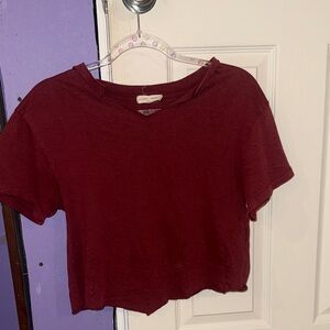 Forever 21 Burgundy Crop Top